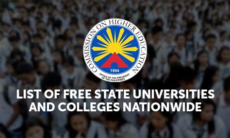 LIST: State colleges and universities covered by free .